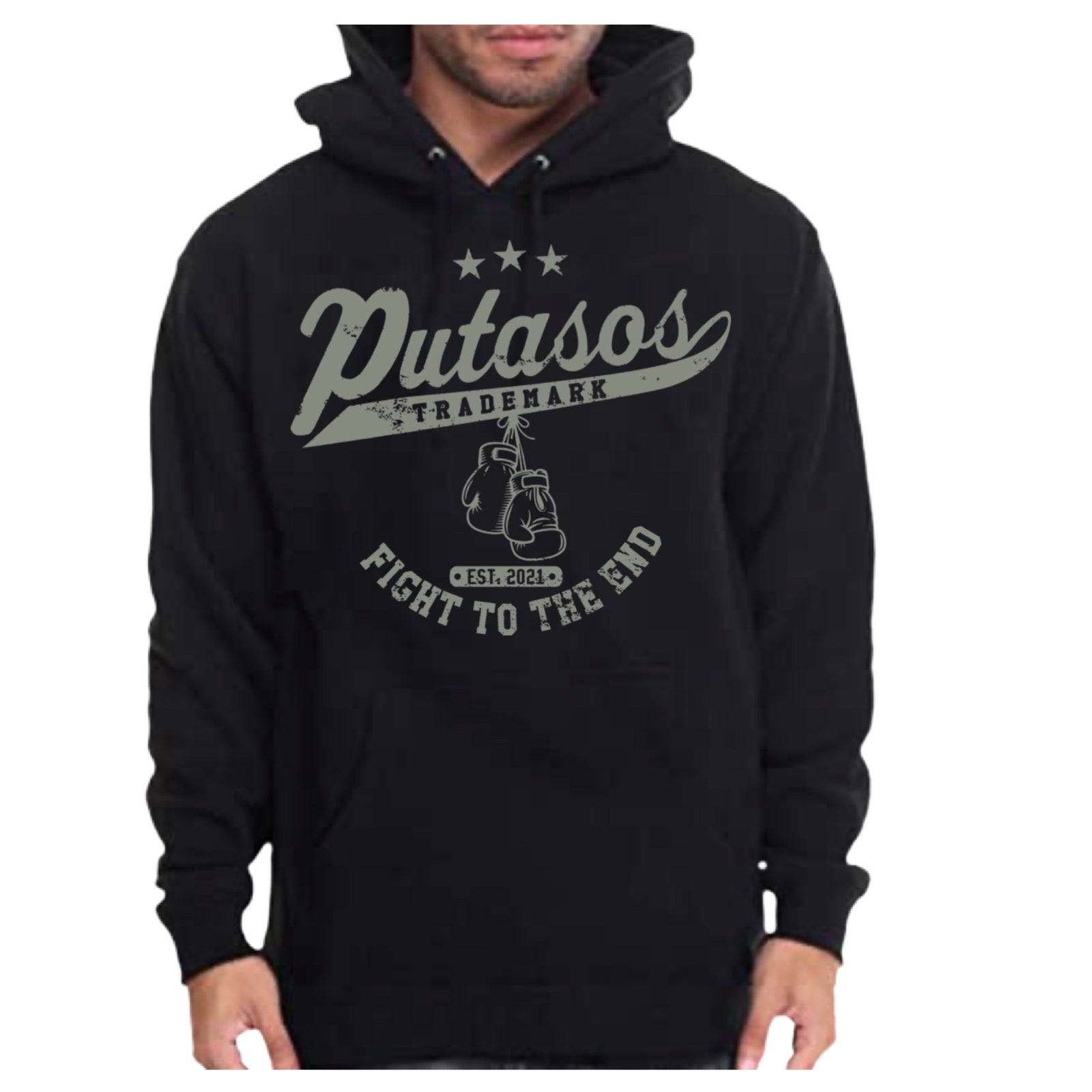 Grey Black Original Putasos Hoodie