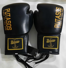Yellow on Black Putasos Original Boxing Glove - Laced