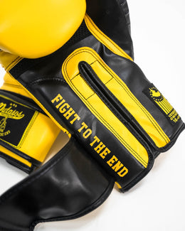 Black on Yellow Putasos Original Boxing Glove - Strapped