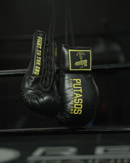 Yellow on Black Putasos Original Boxing Glove - Laced