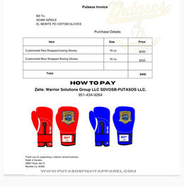 Customized El Monte PD Boxing Gloves
