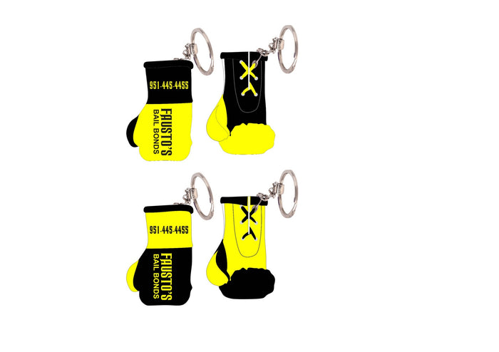 🔥 Fausto’s Bail Bonds Custom Boxing Glove Keychains – Limited Edition 🔥