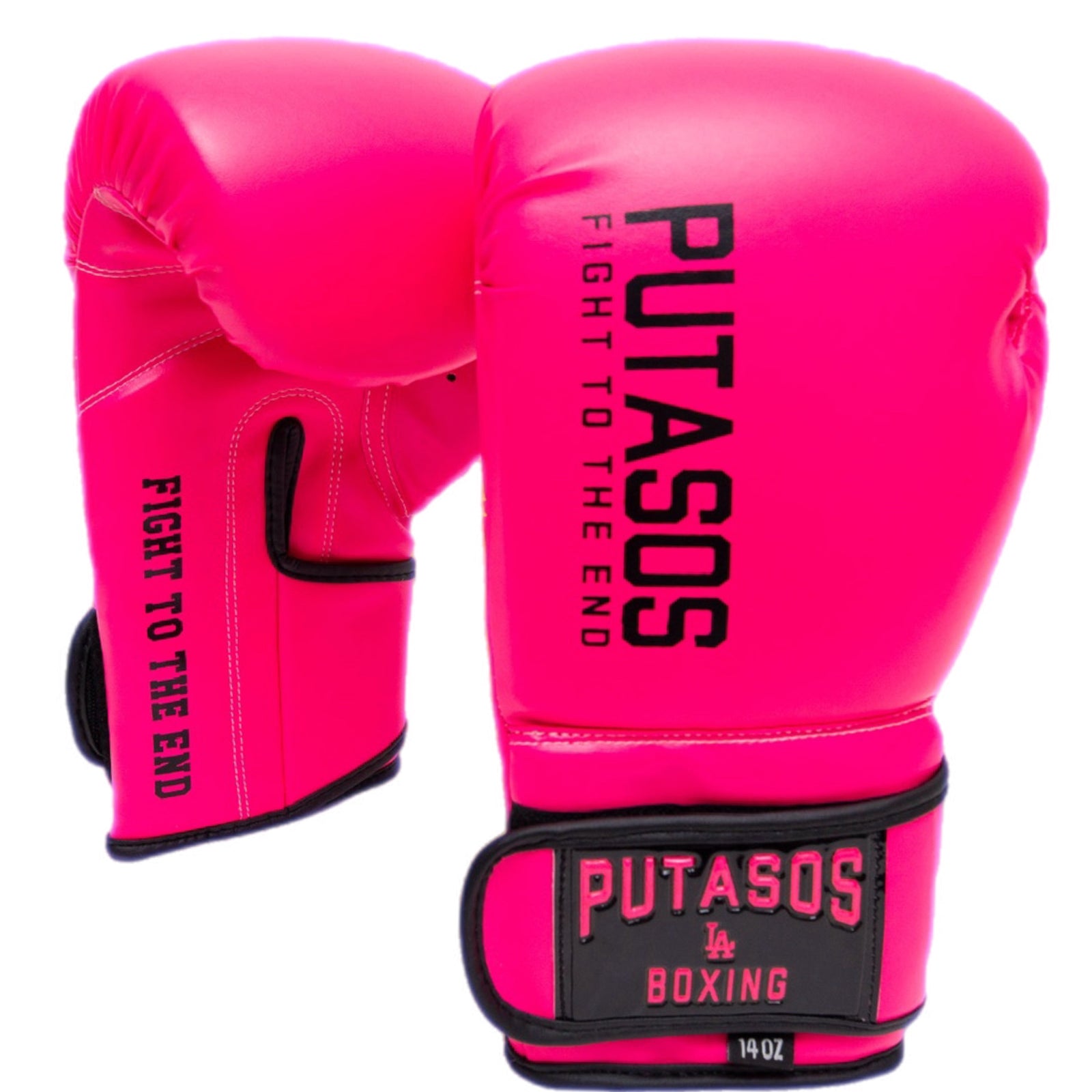 Black on Pink Putasos Original Boxing Glove - Strapped