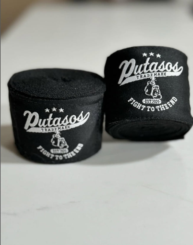 Wrist wraps Black Grey Putasos Logo